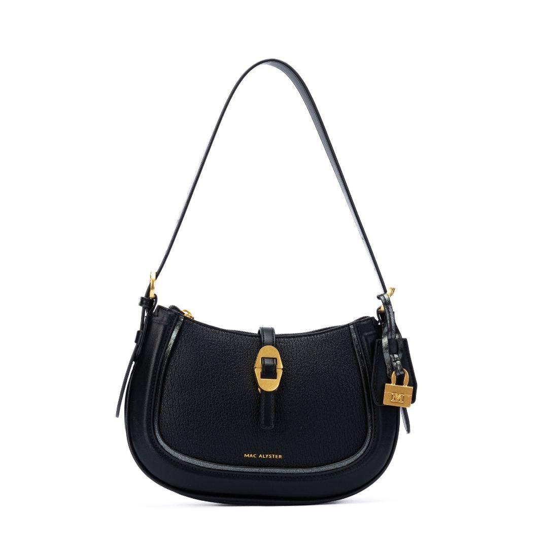 Sac baguette - BAGATELLE noir de face