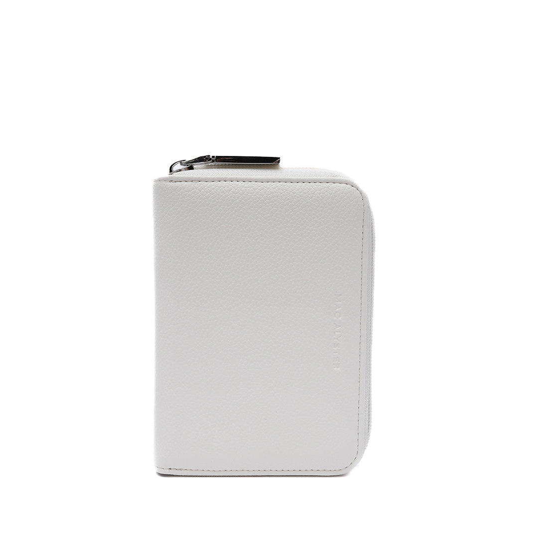 Porte monnaie zippée PETITE MAROQUINERIE synthétique BEIGE de face