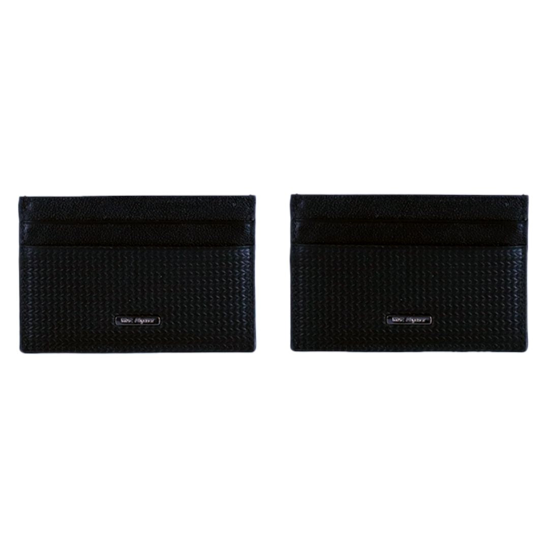 Petit porte-cartes horizontal ultra-plat CAMBRIDGE noir pour homme par Mac Alyster