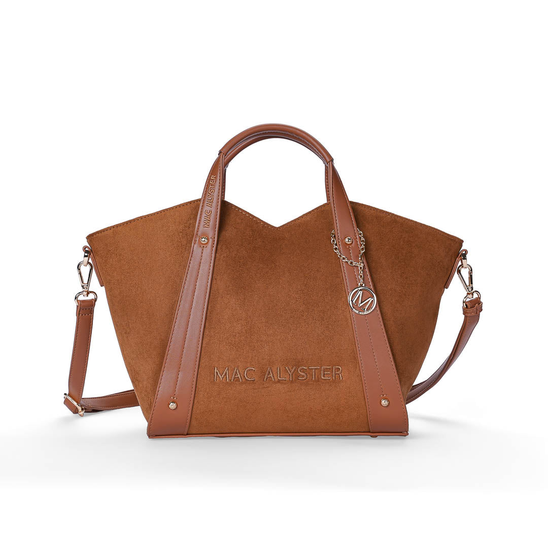 Petit sac cabas et Bandoulière Alys Daim par Mac Alyster