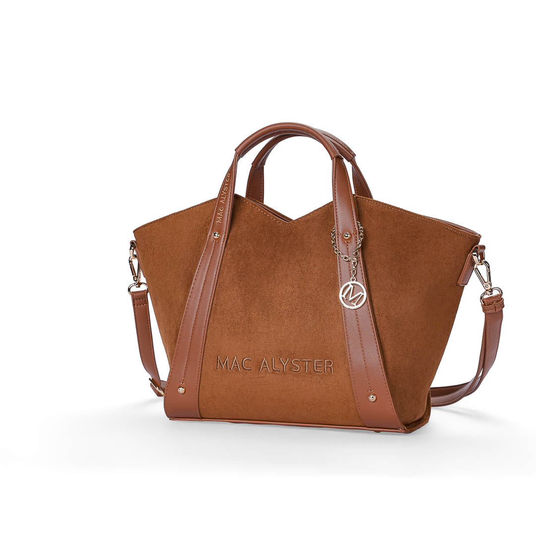 Petit sac cabas et Bandoulière Alys Daim par Mac Alyster