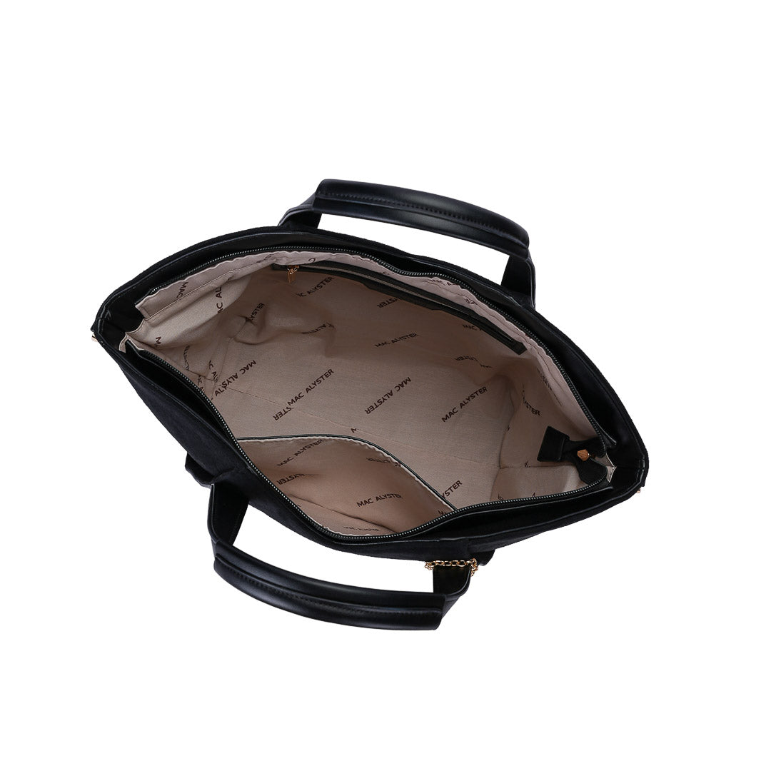 Petit sac cabas et Bandoulière Alys Daim par Mac Alyster