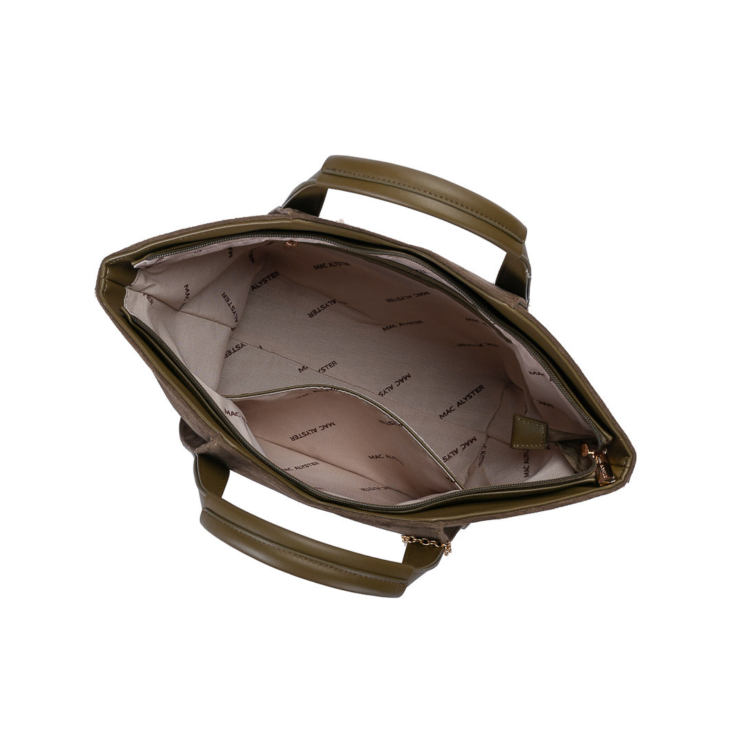 Petit sac cabas et Bandoulière Alys Daim par Mac Alyster