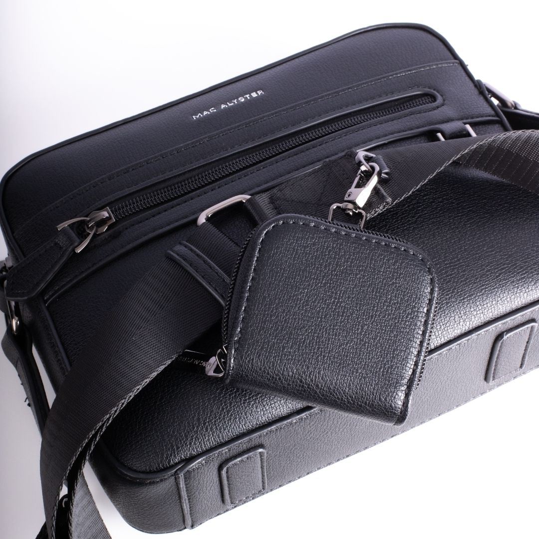 Sac caméra bag HUGO en matière synthétique NOIR de haut