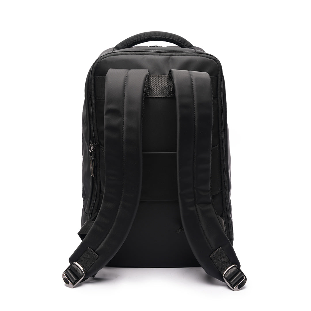 Sac à dos S STUDIO en cuir synthétique NOIR de dos