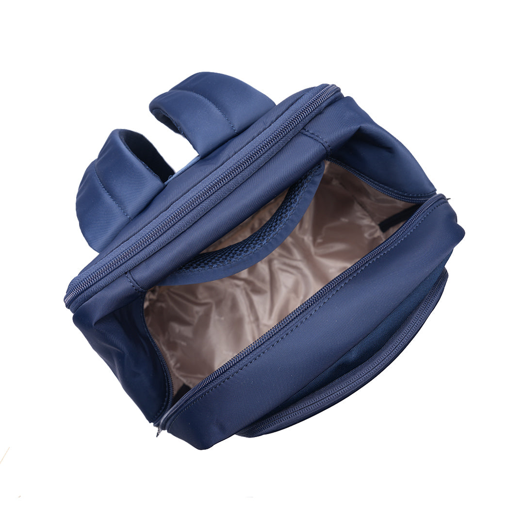 Sac à dos S STUDIO en cuir synthétique MARINE de haut
