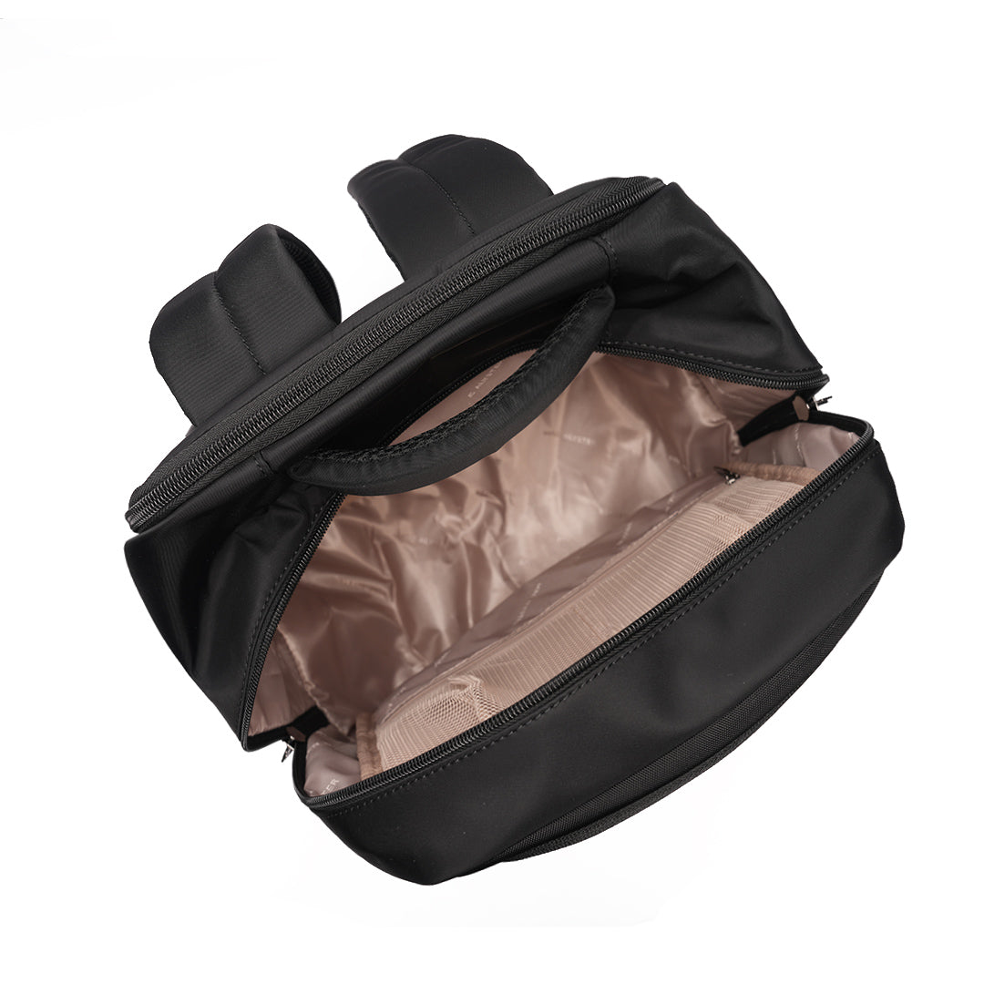 Sac à dos S STUDIO en cuir synthétique NOIR de haut