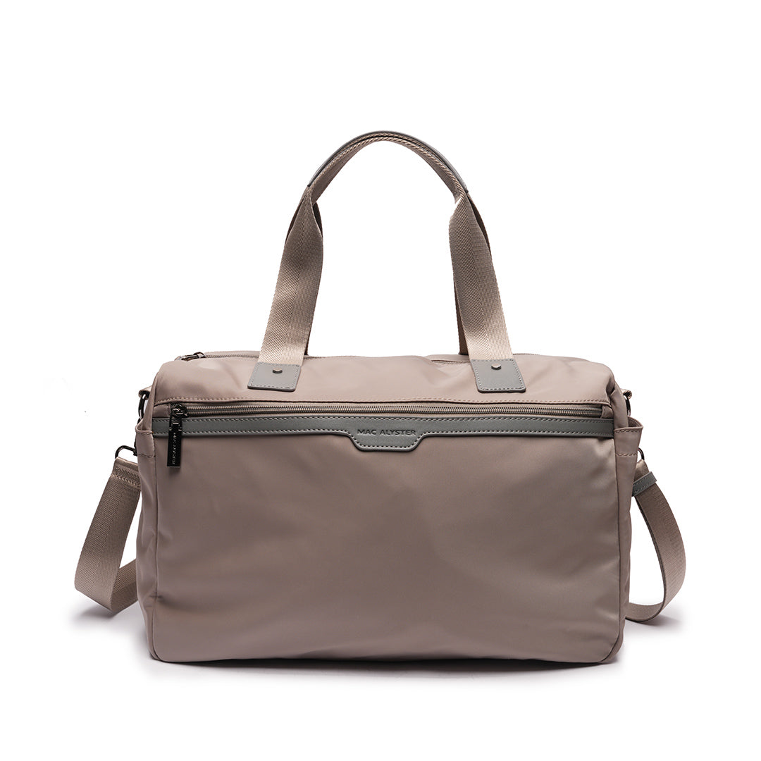 Sac de voyage STUDIO en cuir synthétique TAUPE de face