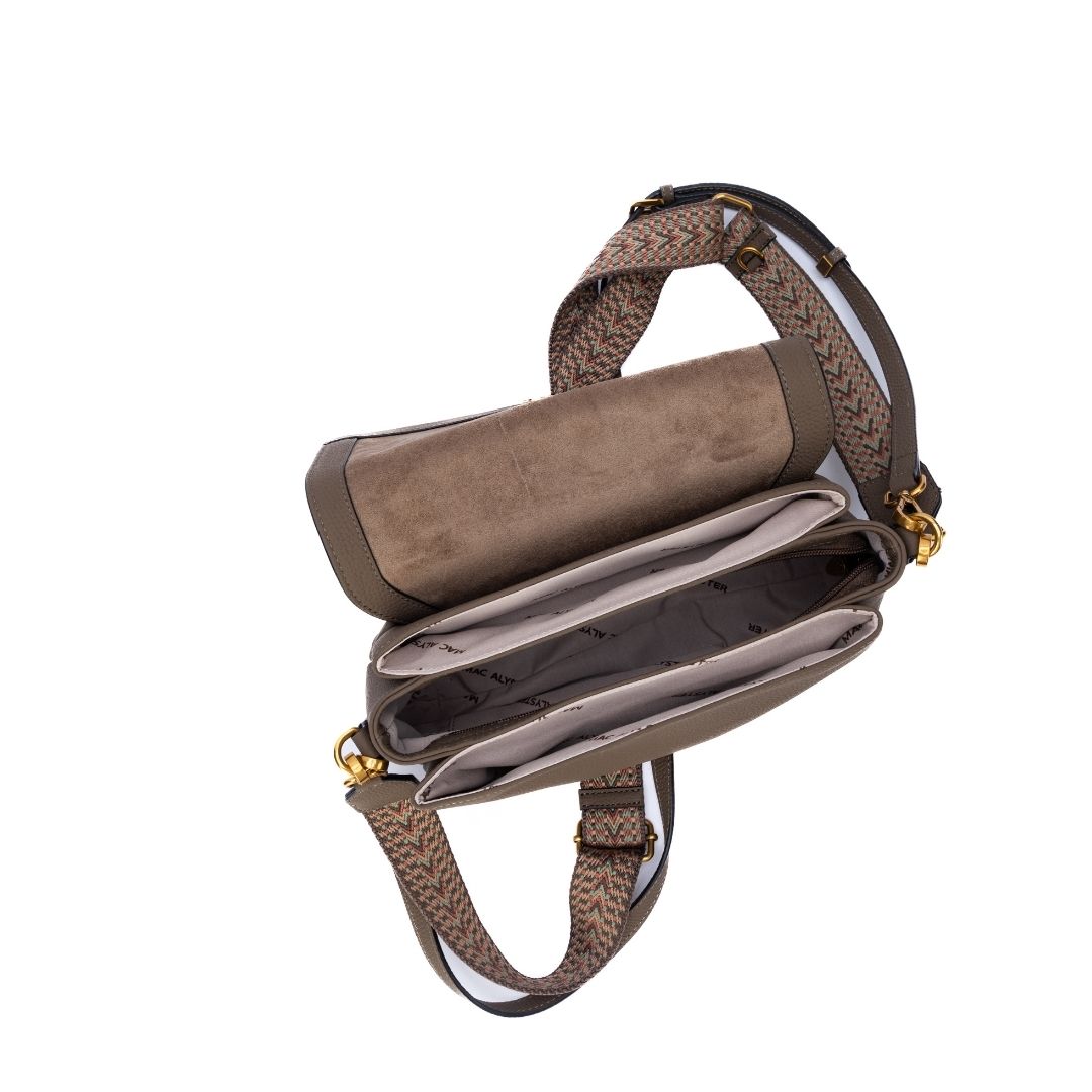 Sac à rabat - GIULIA taupe de haut