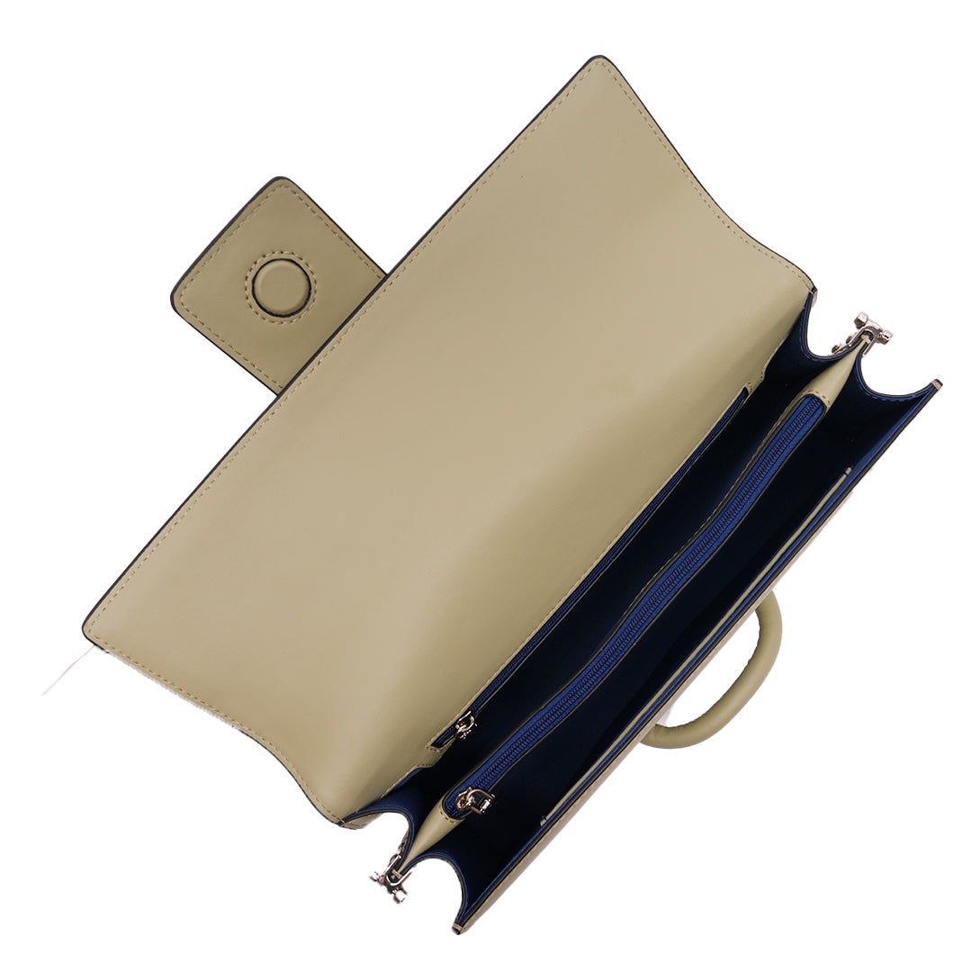 Sac baguette THÉA Mac Alyster en cuir TILLEUL de haut