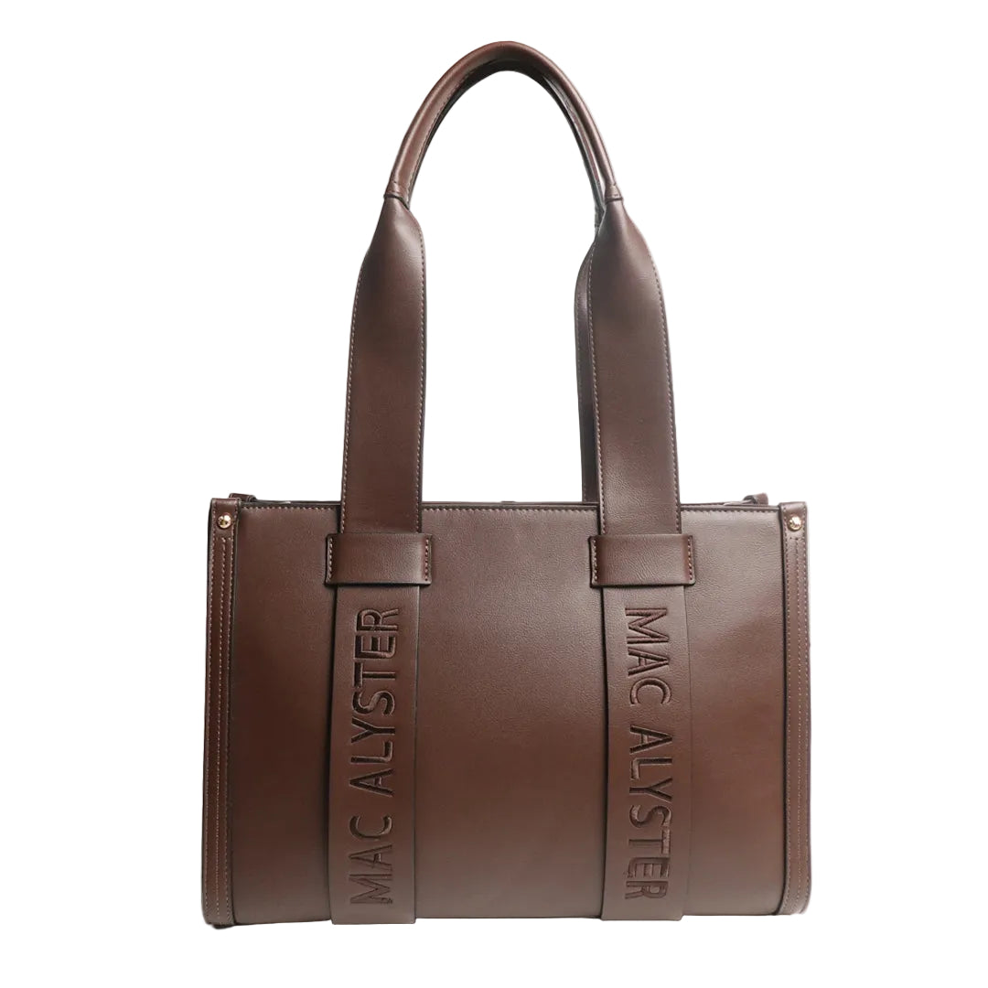 Sac shopping BASIC CLOVER en cuir synthétique Marron