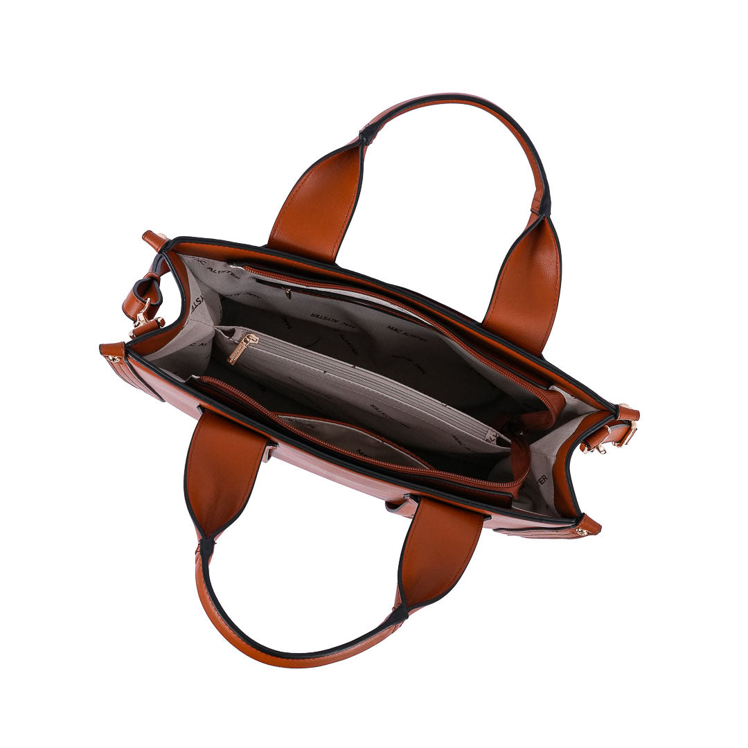 Sac à main Grand Porté Main Basic Clover Mac Alyster Marron Cognac