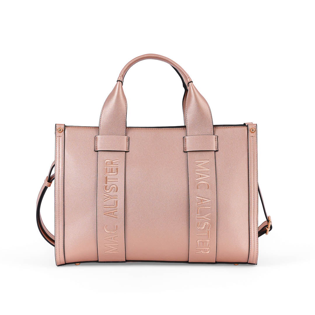Sac à main Grand Porté Main Basic Clover Mac Alyster Or Rose