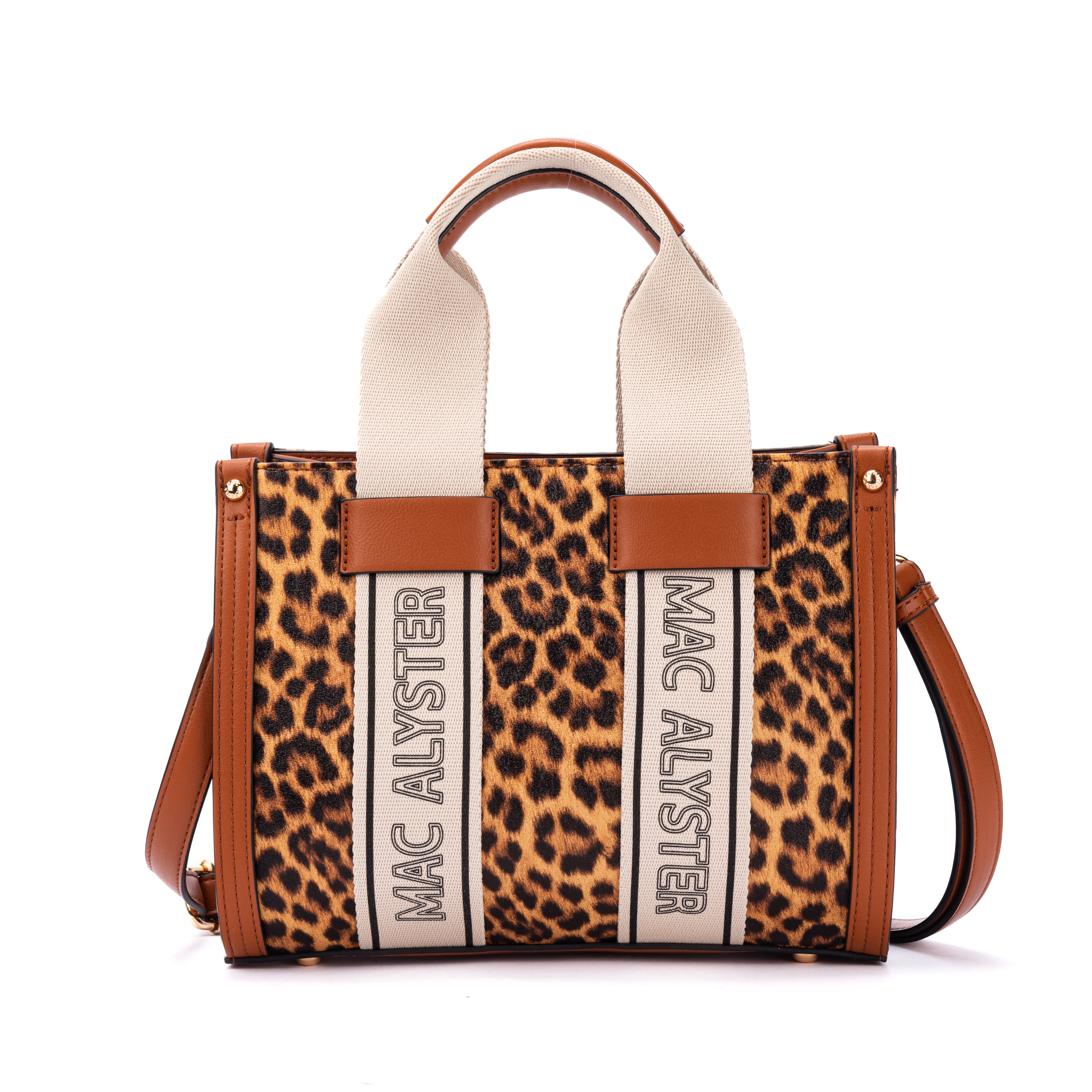 Capsule CLOVER RAPHIA en matière synthétique LEOPARD de face
