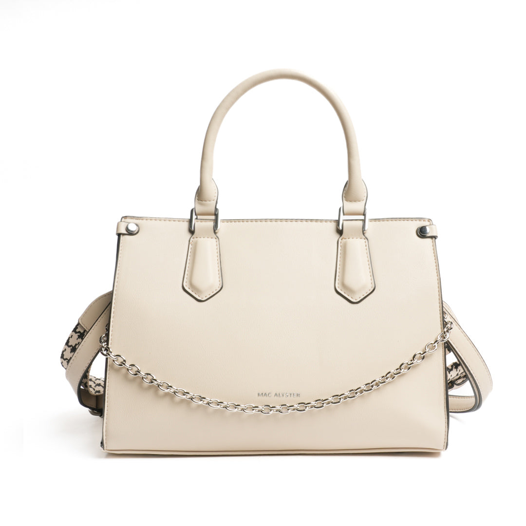 Sac porté main MILAN en matière synthétique BEIGE de face
