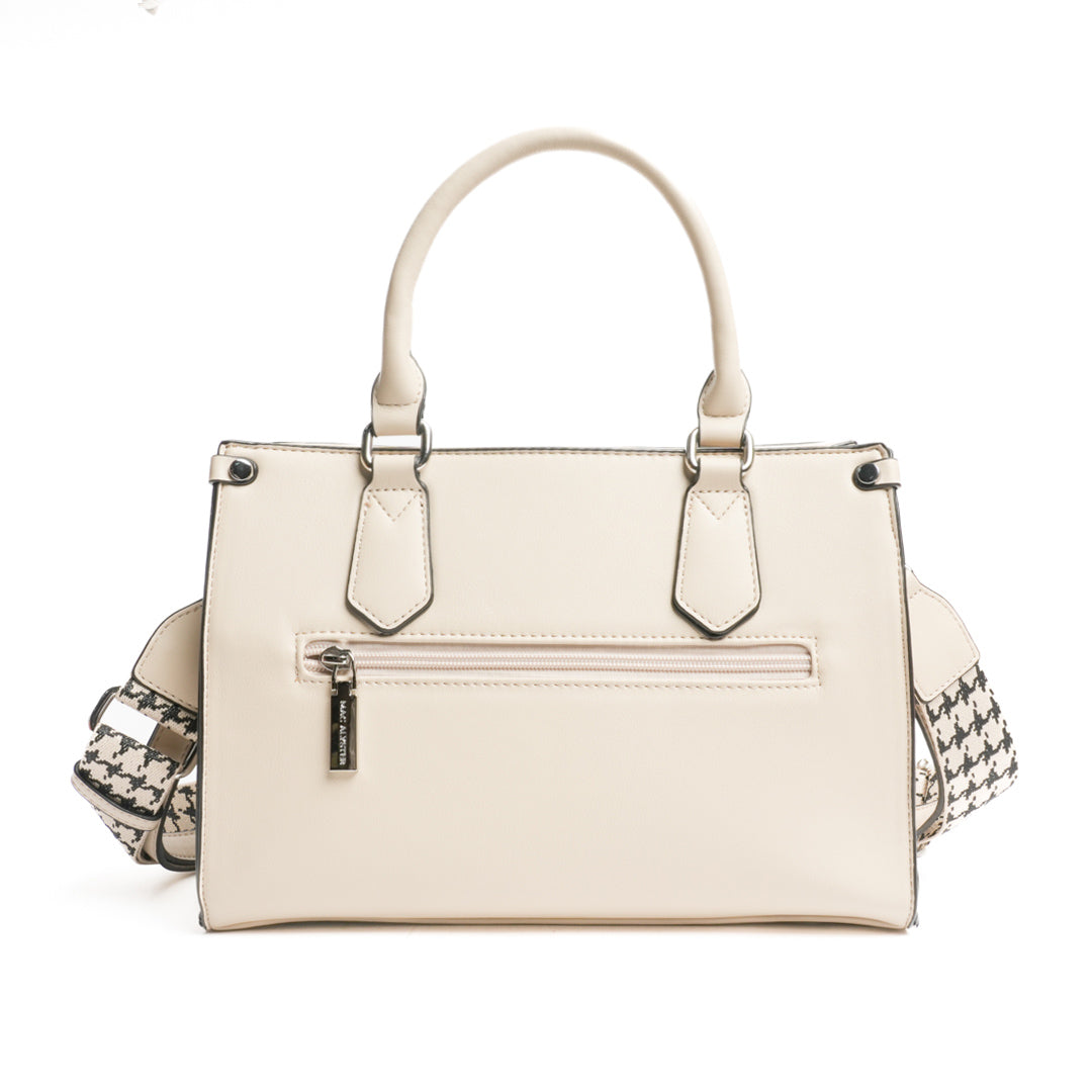 Sac porté main MILAN en matière synthétique BEIGE de dos