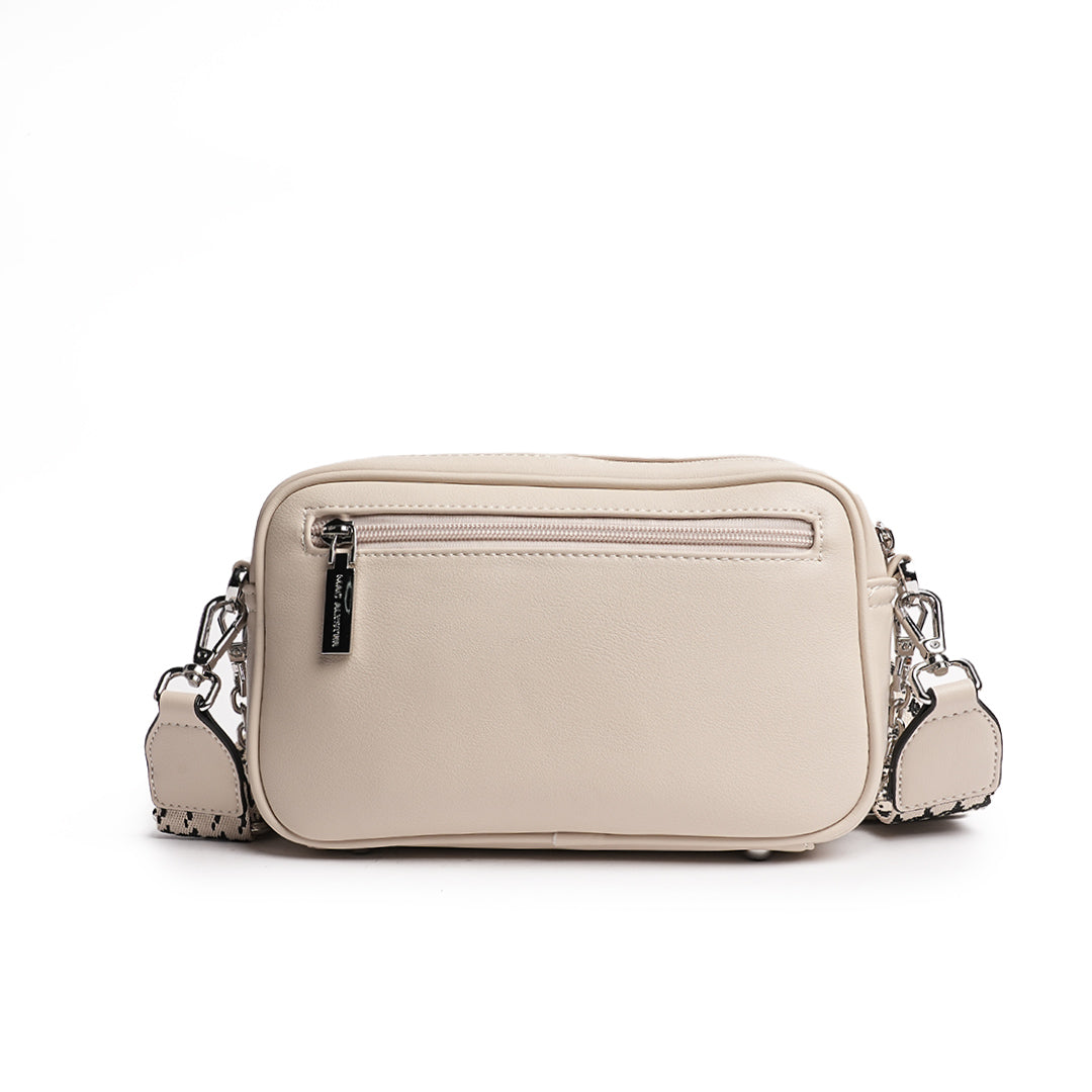 Camera bag MILAN en matière synthétique BEIGE de dos