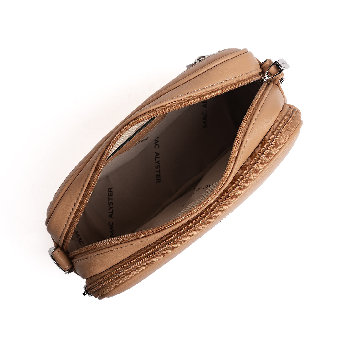 Camera bag MILAN en matière synthétique SABLE de haut