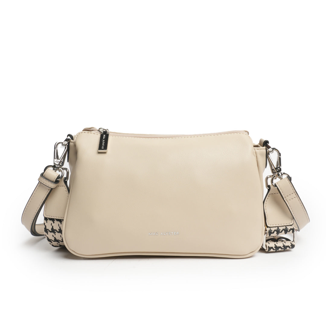 Sac trotteur MILAN en matière synthétique BEIGE de face