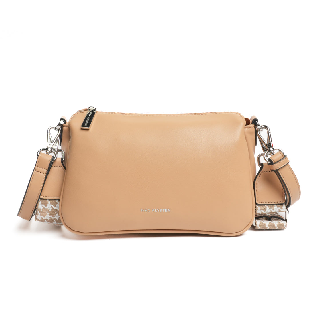 Sac trotteur MILAN en matière synthétique SABLE de face