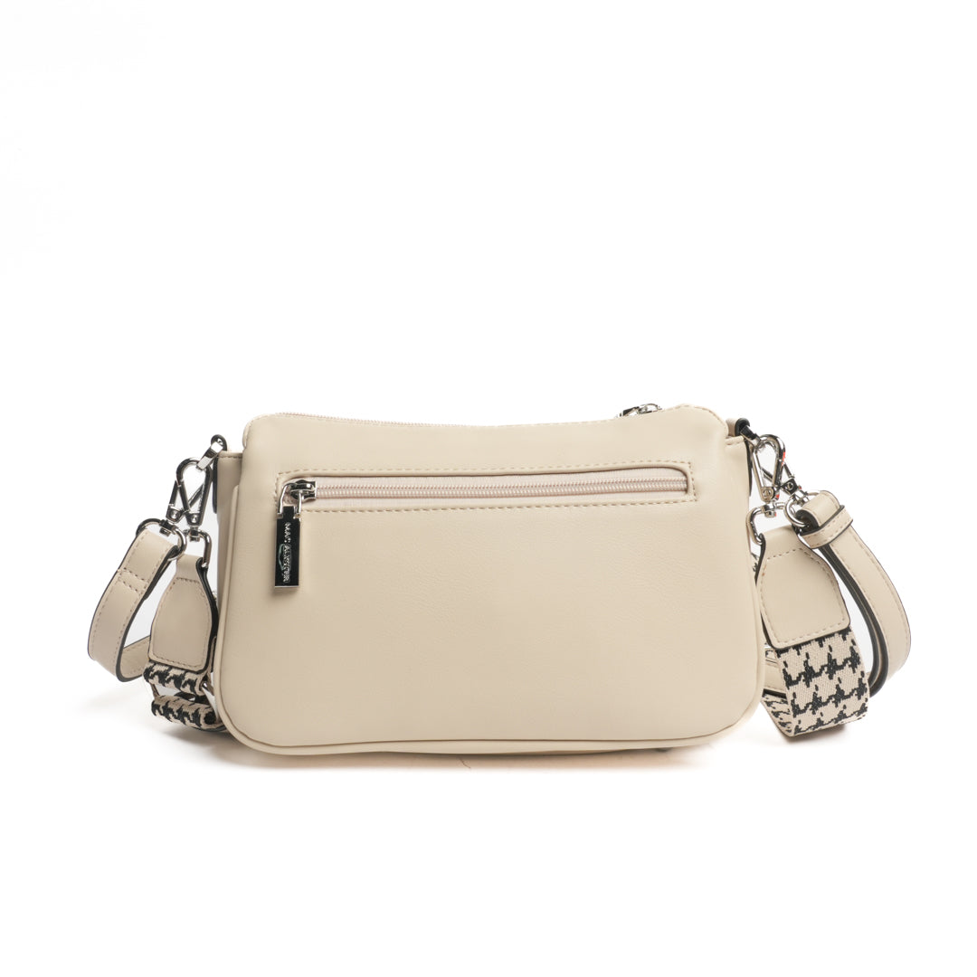 Sac trotteur MILAN en matière synthétique BEIGE de dos