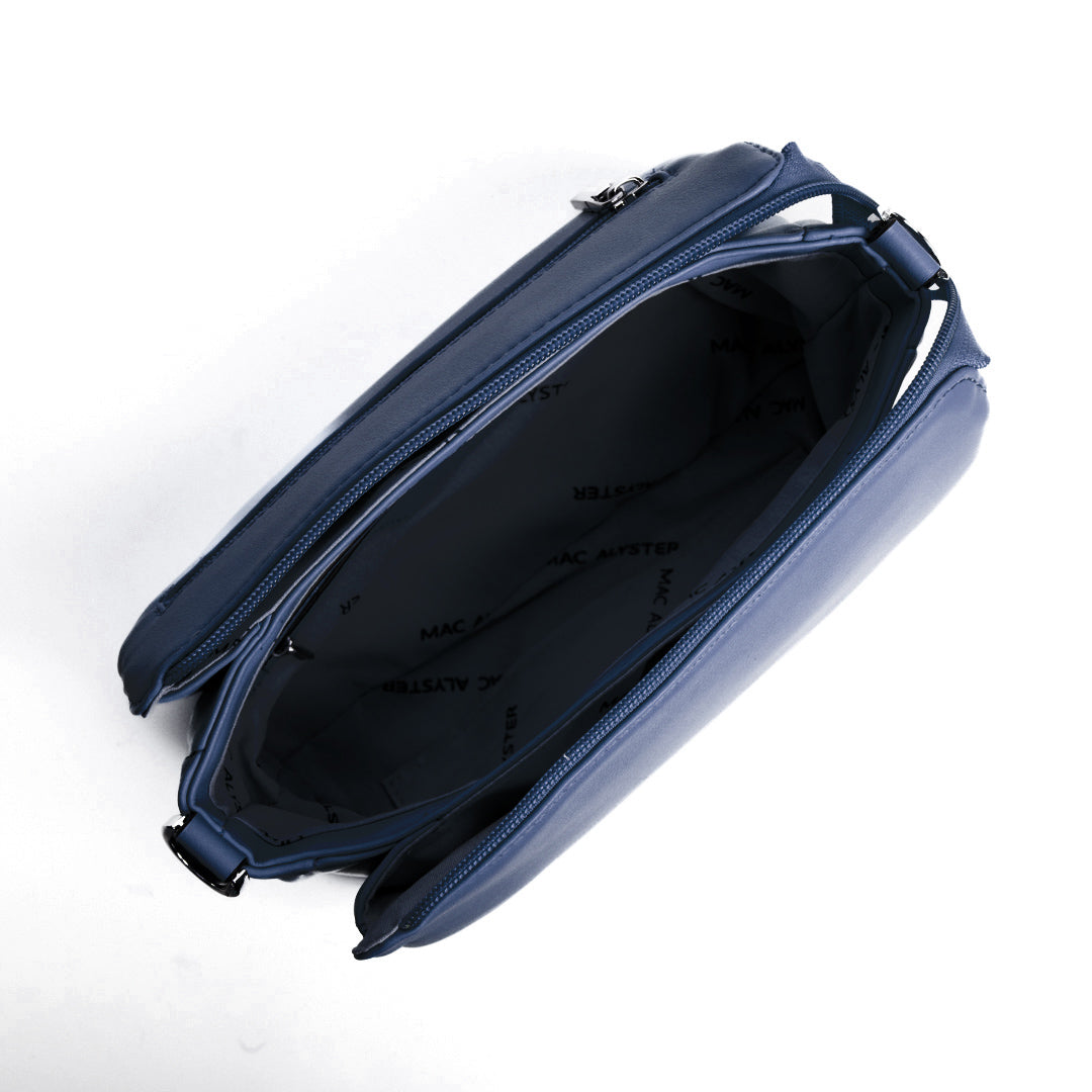 Sac trotteur MILAN en matière synthétique MARINE de haut