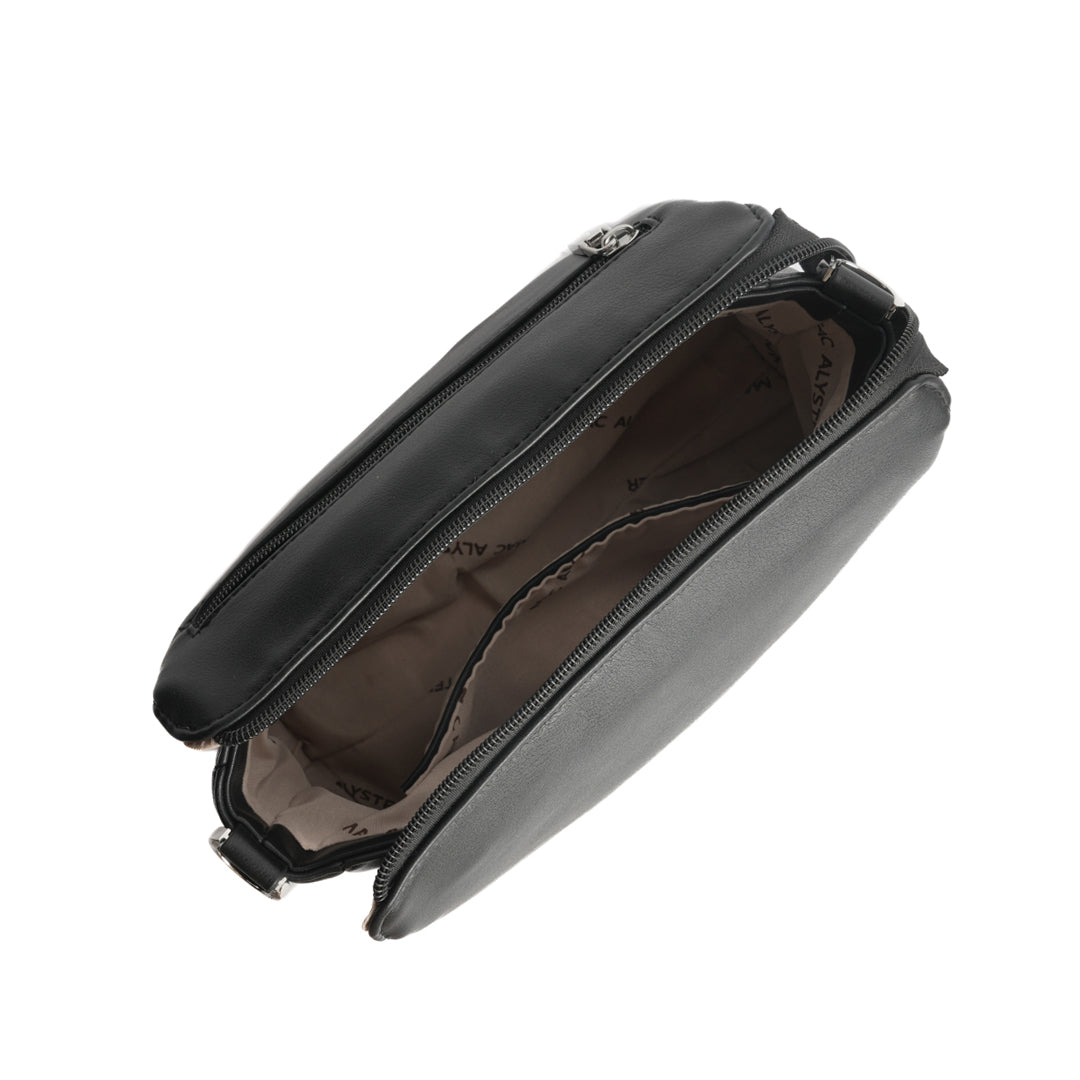 Sac trotteur MILAN en matière synthétique NOIR de haut