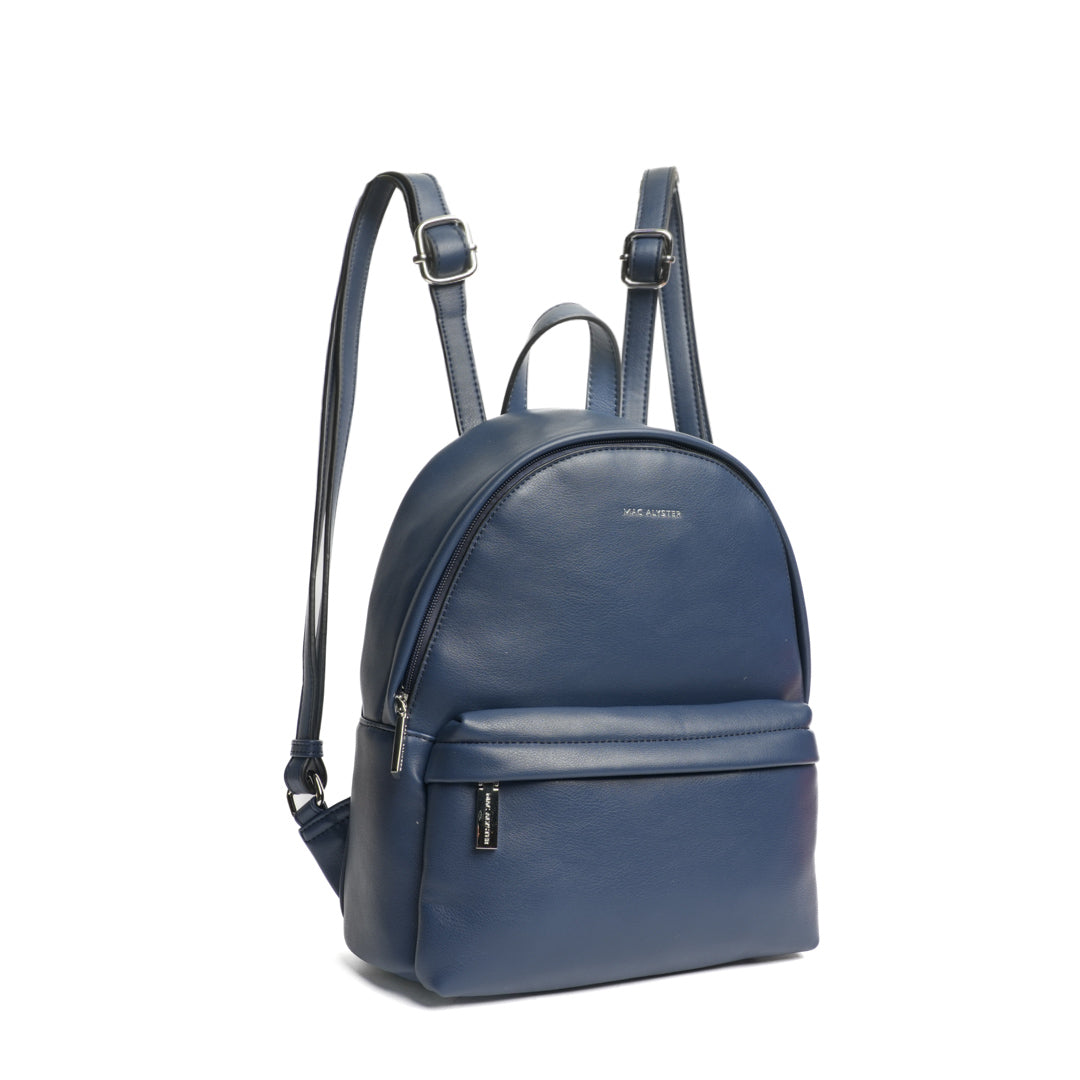 Sac à dos MILAN en matière synthétique MARINE de trois-quarts