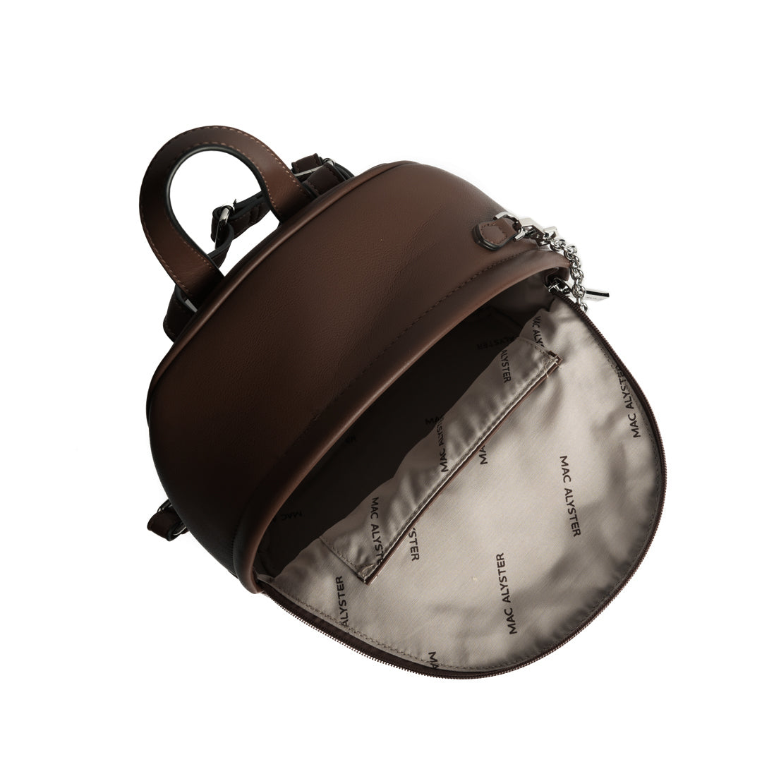 Sac à dos MILAN en cuir synthétique CHOCOLAT de haut