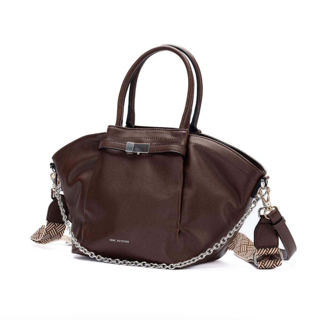 Porté main - MILAN chocolat de trois-quarts