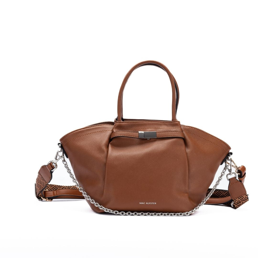 Porté main - MILAN cognac de face