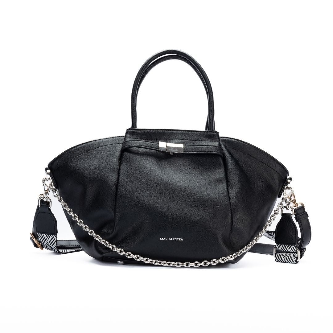 Porté main - MILAN noir de face