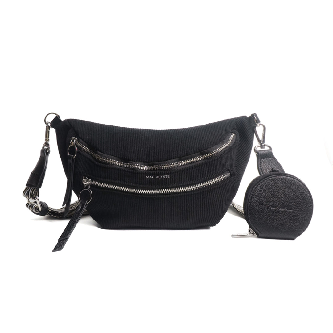 Sac banane double poche VELOURS