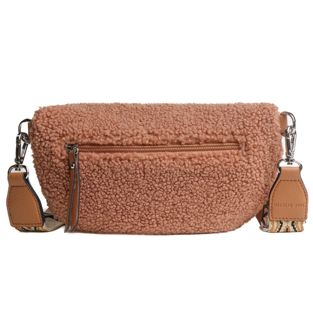 Sac banane MOUMOUTE en cuir synthétique NOUGAT de dos