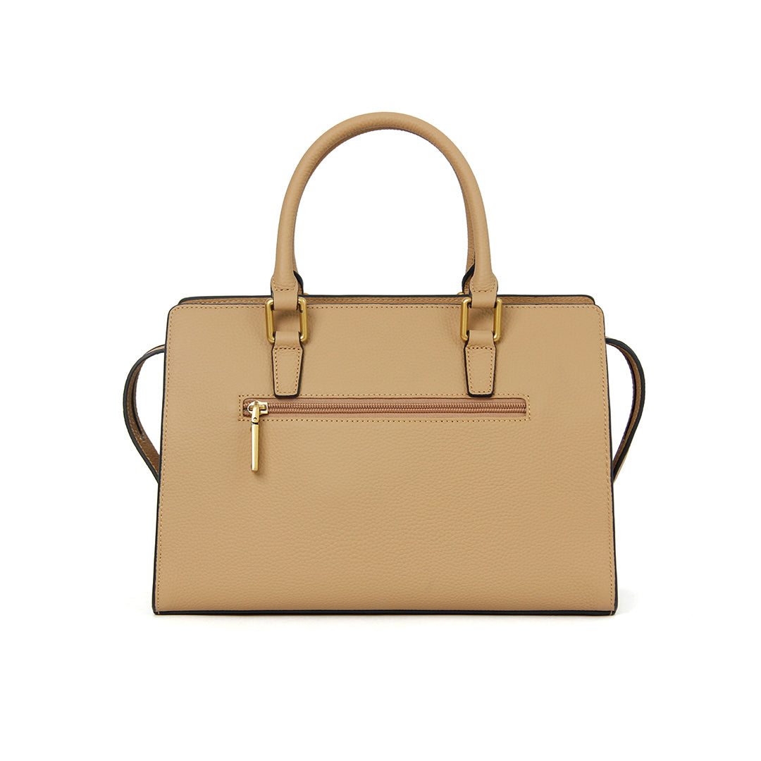 Sac porté main GIULIA pour femme en cuir SABLE de dos