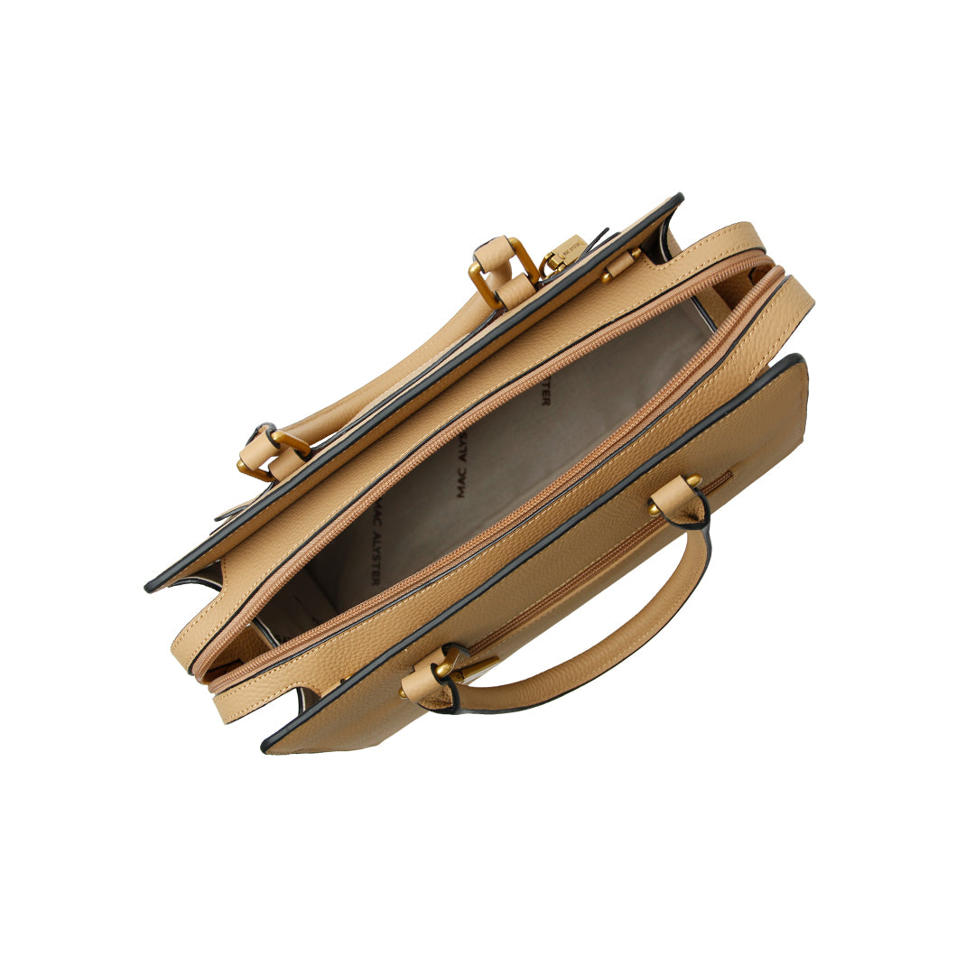 Sac porté main GIULIA pour femme en cuir SABLE de haut