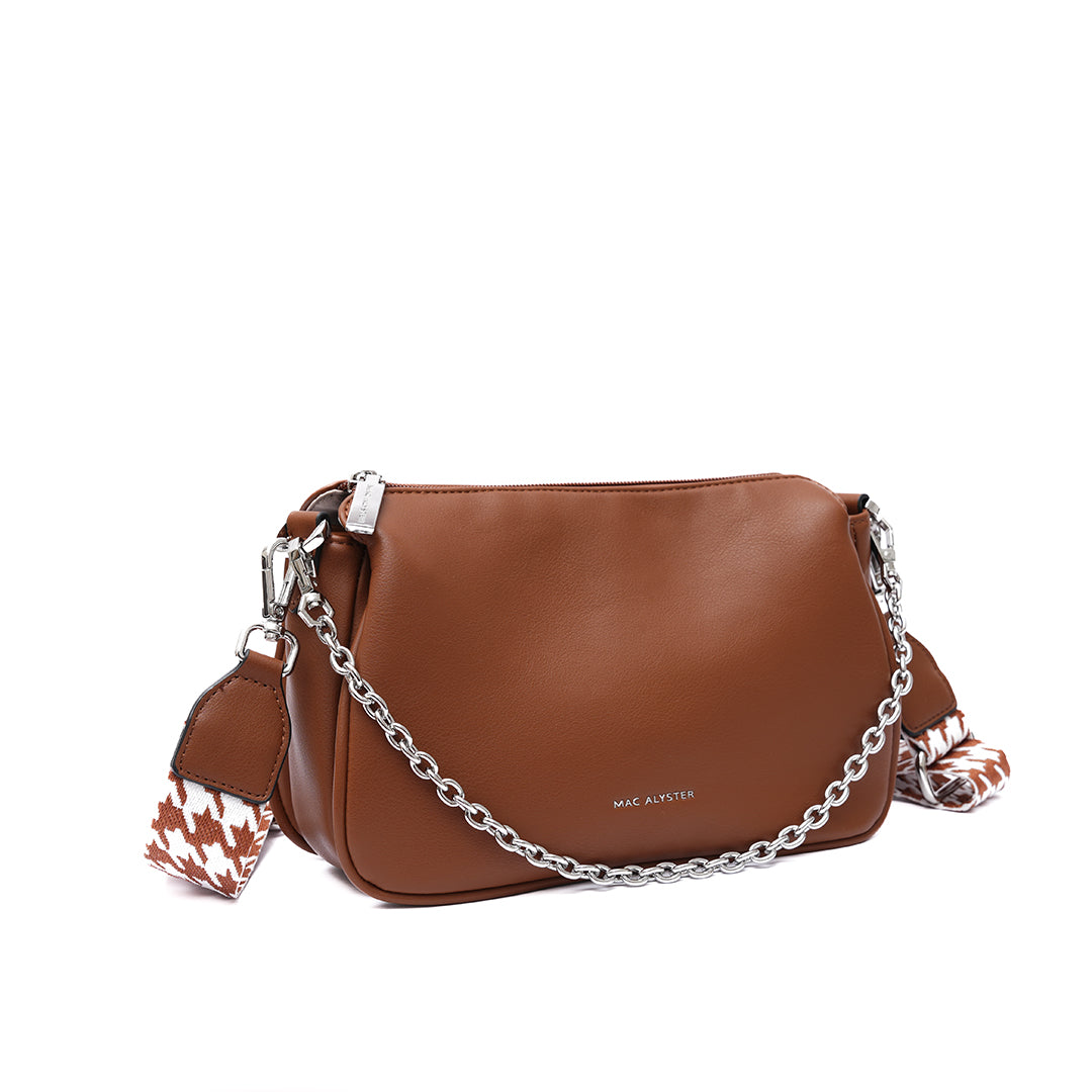 Sac trotteur MILAN en matière synthétique SABLE de trois-quart
