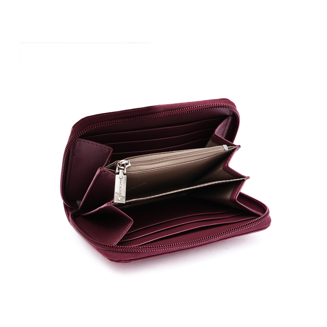 Porte monnaie zippée PETITE MAROQUINERIE synthétique CARMIN en détail