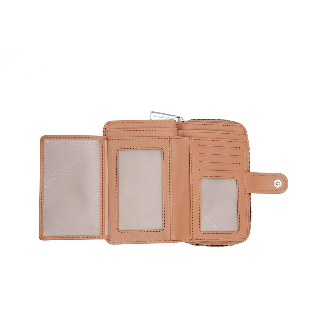Portefeuille PETITE MAROQUINERIE synthétique COGNAC en détail
