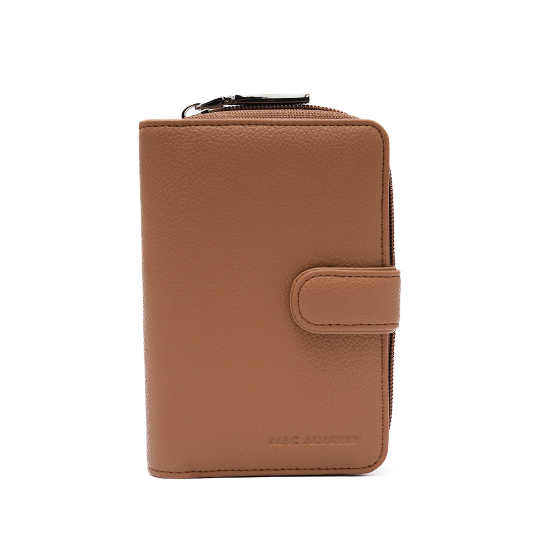 Portefeuille PETITE MAROQUINERIE synthétique COGNAC de face