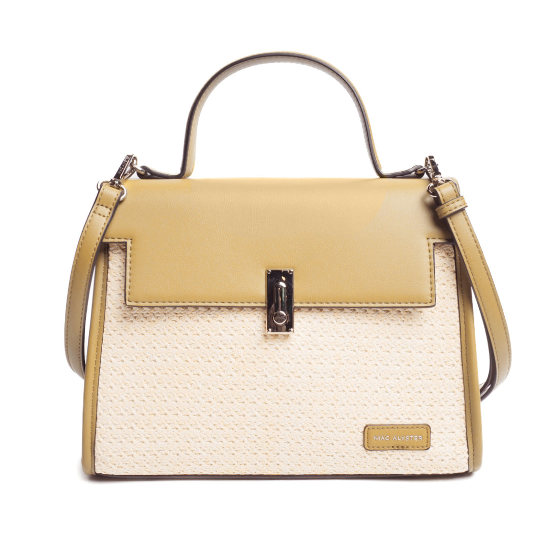 Sac porté main NICE en matière synthétique NATUREL de face