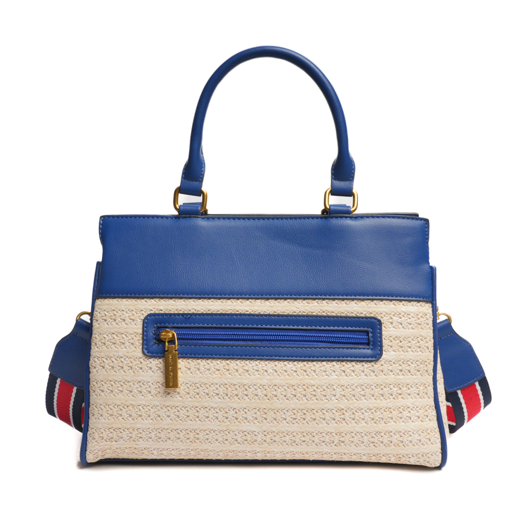 Sac porté main DEAUVILLE en matière synthétique NAVY de dos