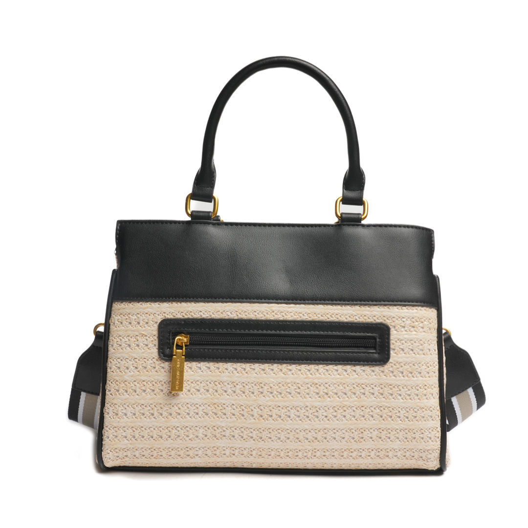 Sac porté main DEAUVILLE en matière synthétique NOIR de dos