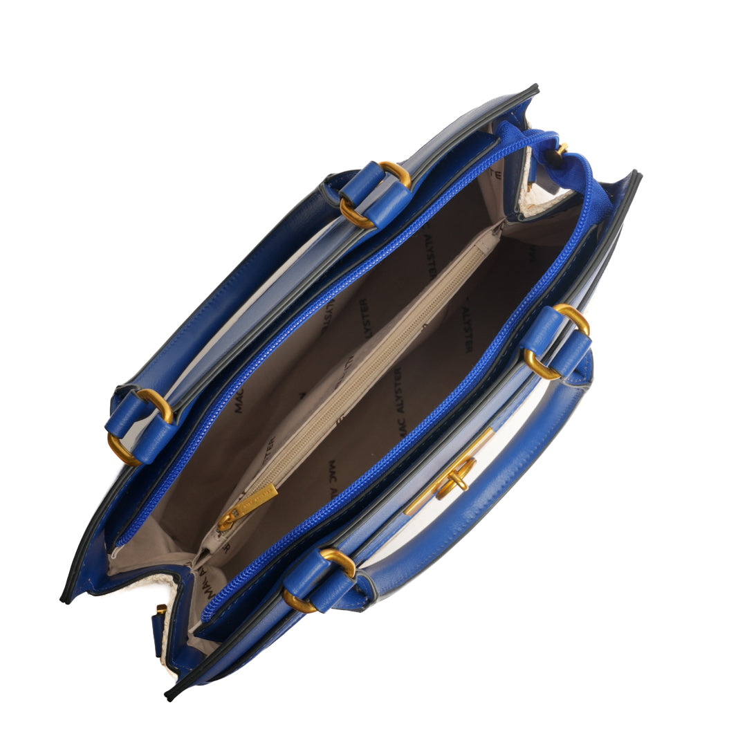 Sac porté main DEAUVILLE en matière synthétique NAVY de haut
