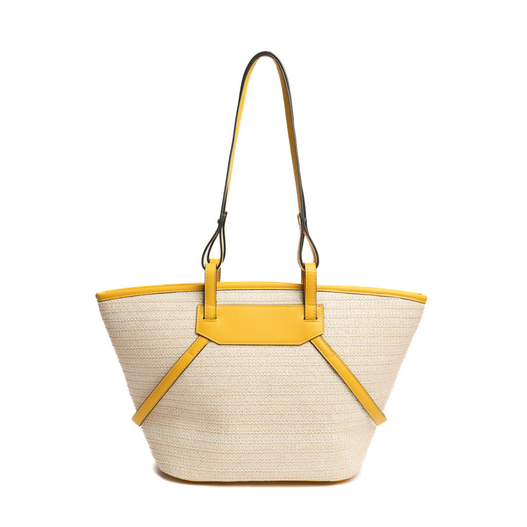 Sac cabas RIVIERA en matière synthétique MIEL de dos