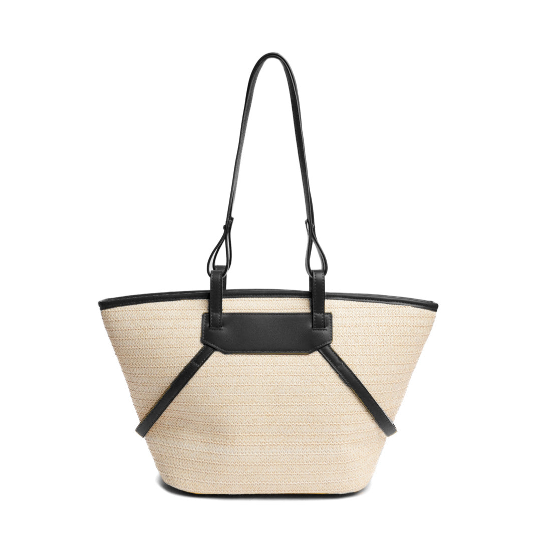 Sac cabas RIVIERA en matière synthétique NOIR de dos