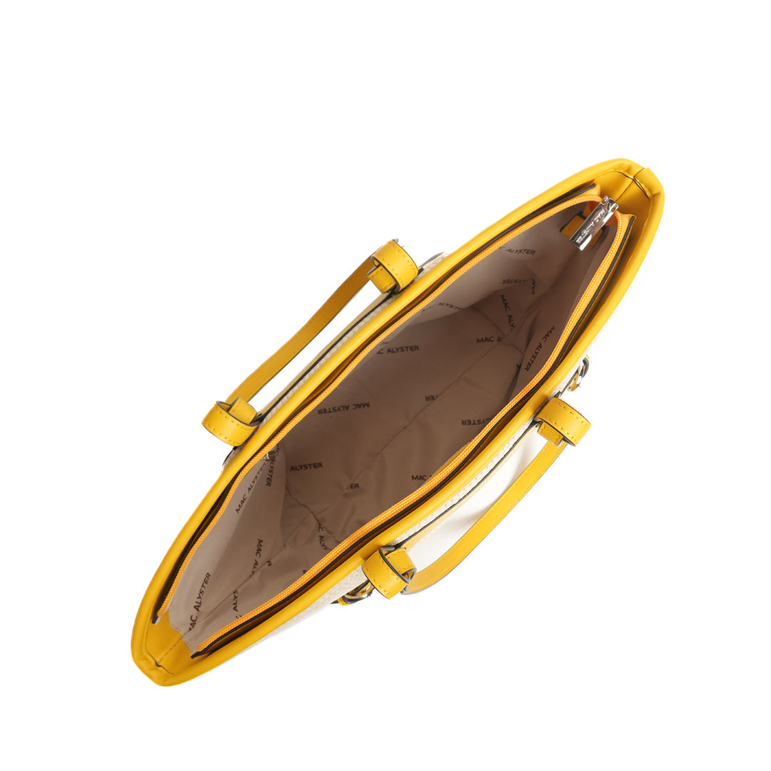 Sac cabas RIVIERA en matière synthétique MIEL de haut