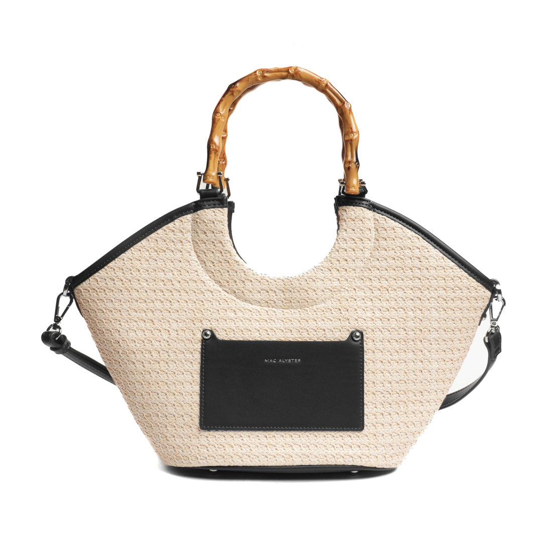 Sac cabas BAHAMAS en matière synthétique NOIR de face