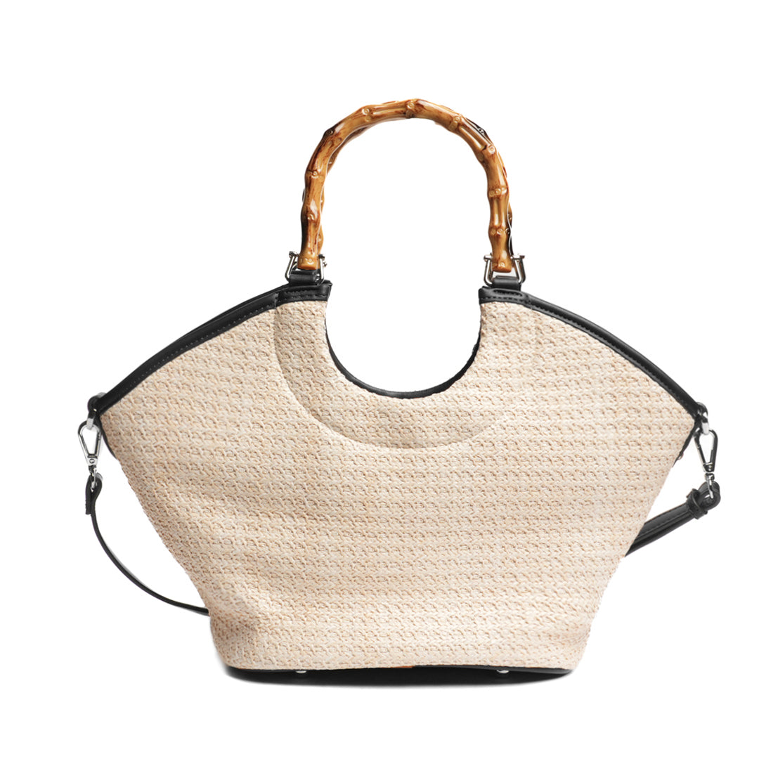 Sac cabas BAHAMAS en matière synthétique NOIR de dos