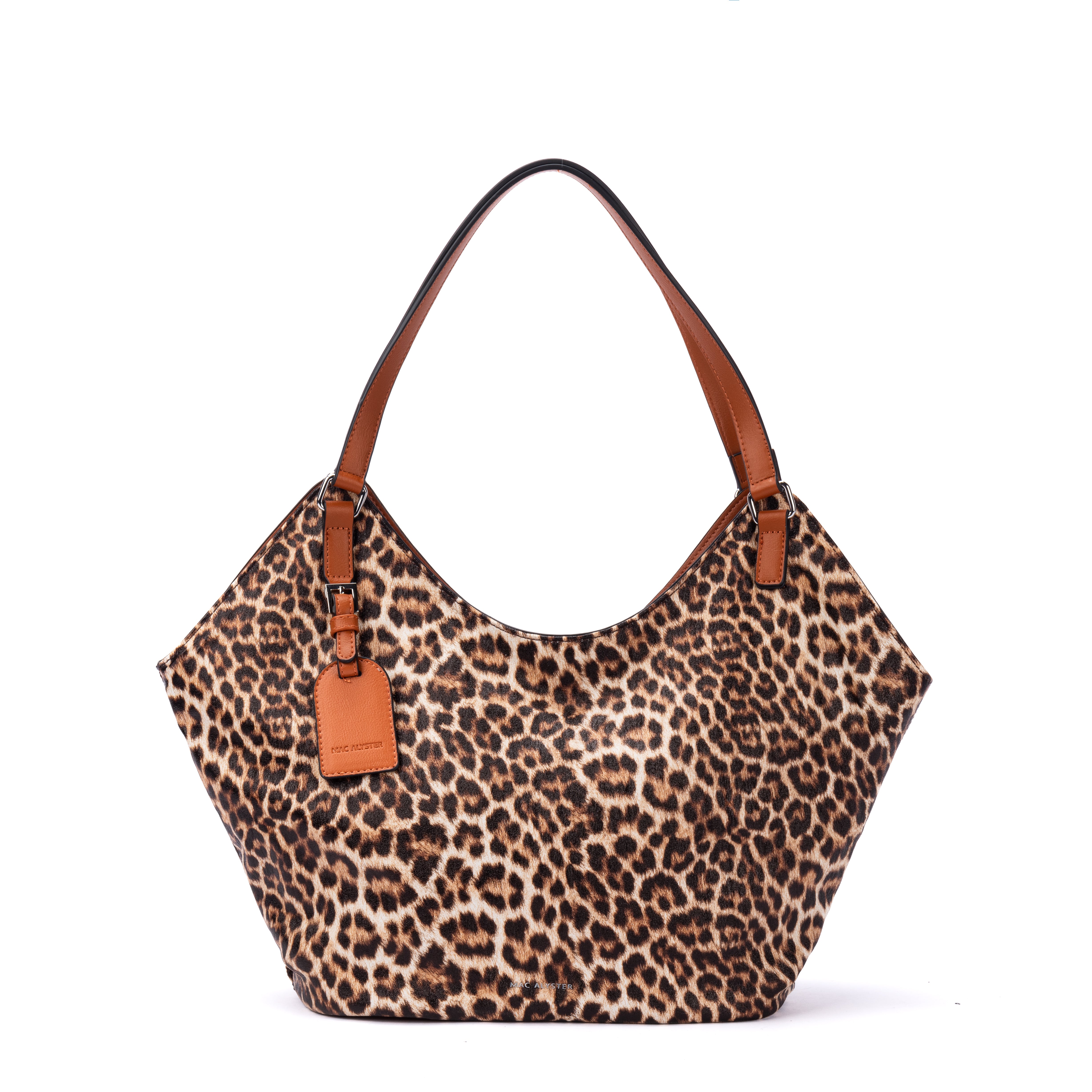 Capsule LEOPARD en matière synthétique COGNAC de face